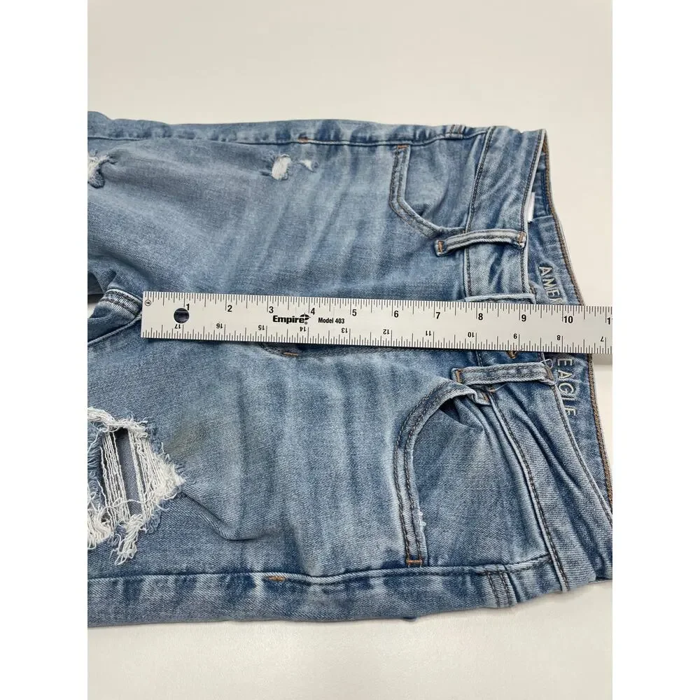 American Eagle Next Level Stretch Distressed Super‎ High Rise Jegging 2 Short